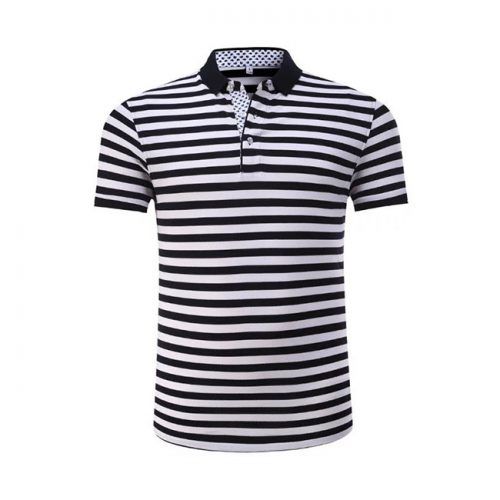 高雅条纹polo