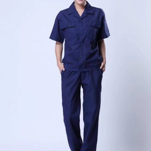 工装D502短袖纯色钮扣款(B84E)