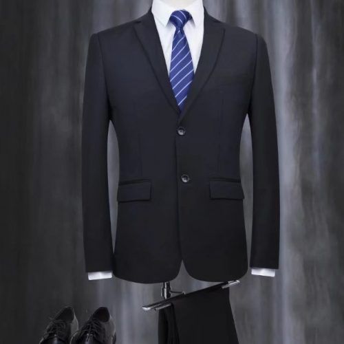 122#高档藏蓝细斜纹西服 细节图(6A1F)