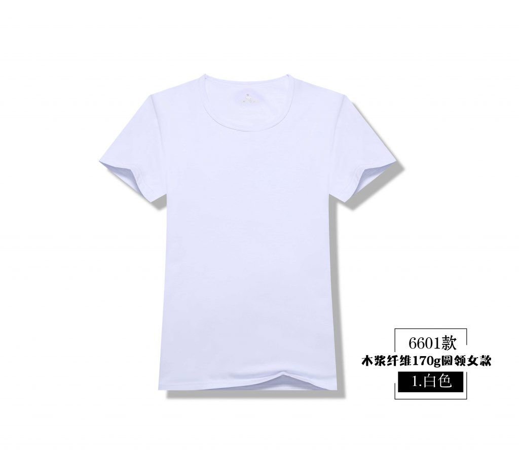 6601#木浆纤维圆领短袖