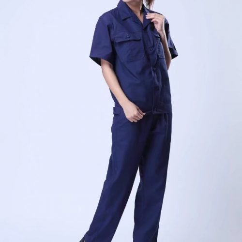 工装D502短袖纯色钮扣款(B84E)