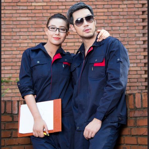 长袖工作服套装男耐磨春秋厂服车间工服上衣定制汽修服工装劳保服