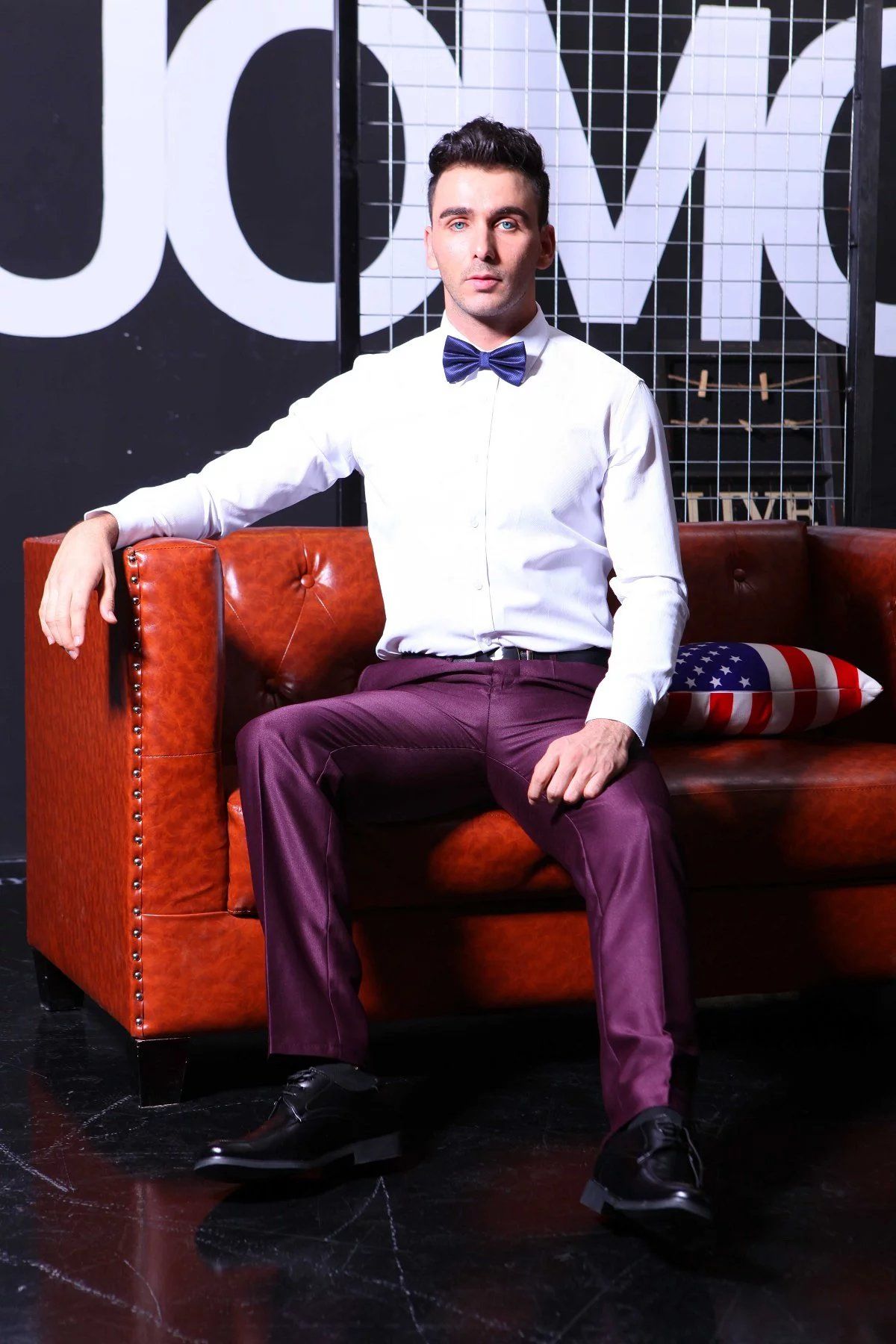 男衬衫细斜纹长袖纯色5801(6768)