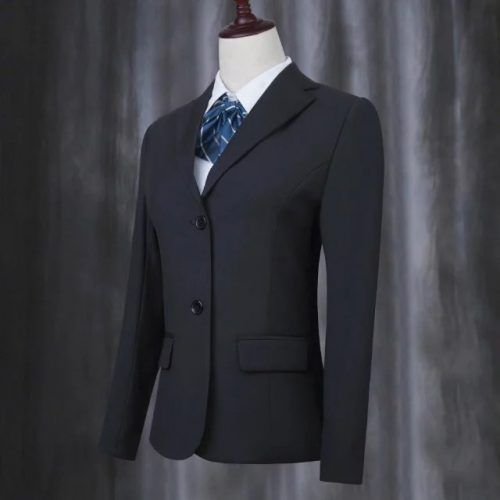 女款912#高档细纹藏色西服(594B)