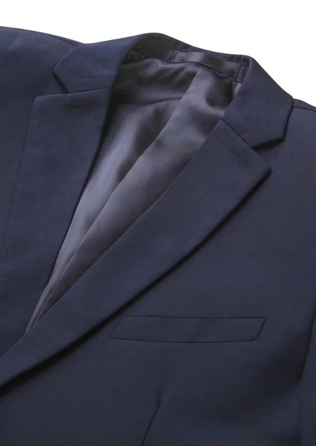 122#高档藏蓝细斜纹西服 细节图(6A1F)