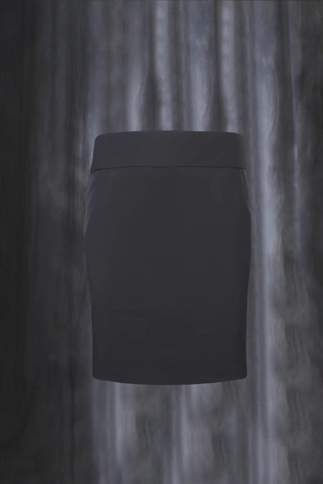 642经典侧拉链短裙(805E)