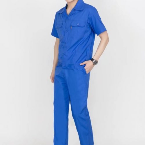 工装D502短袖纯色钮扣款(B84E)