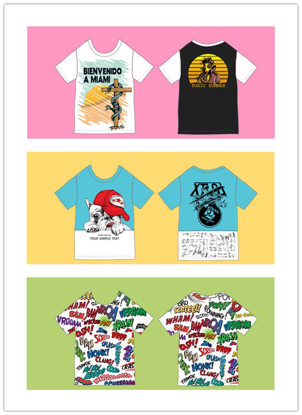 全身印圆领（模板）