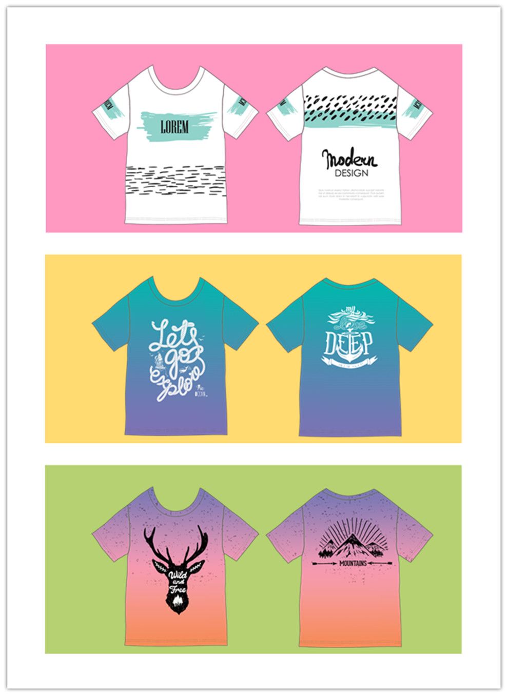 全身印圆领（模板）