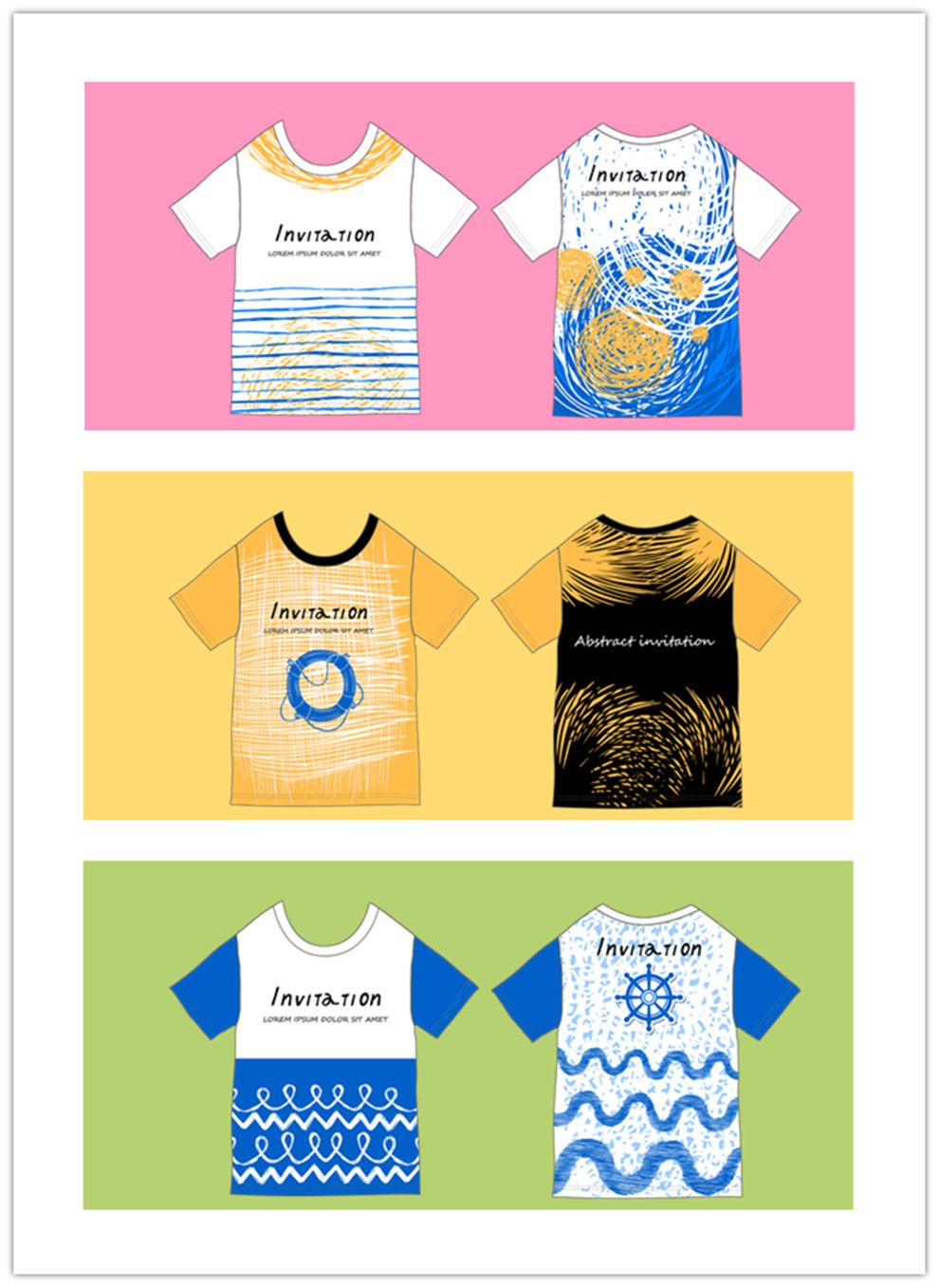 全身印圆领（模板）