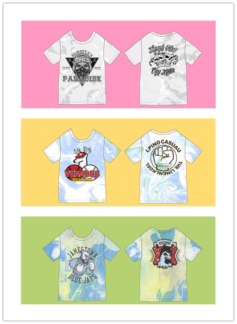 全身印圆领（模板）