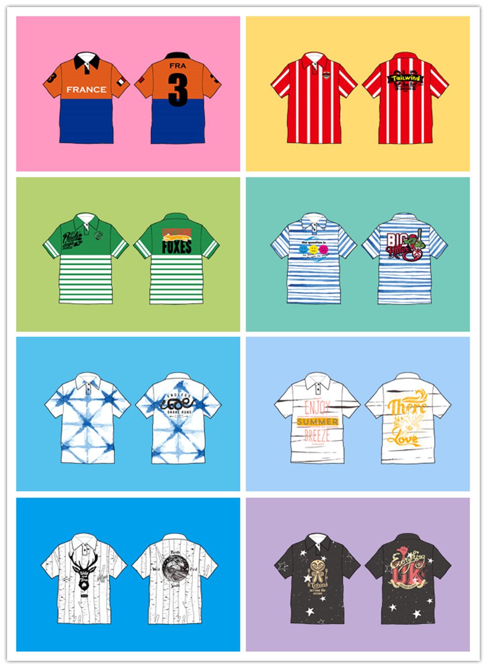 全身印翻领（模板）