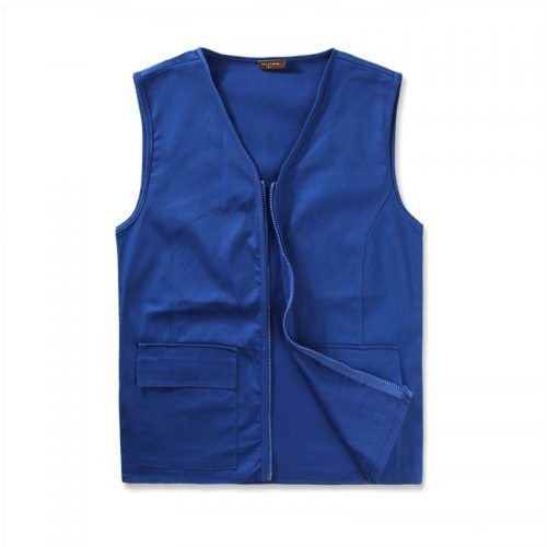 纯棉纱卡V领工装马甲 VM008